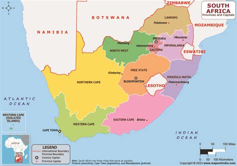 south africa capitals list.